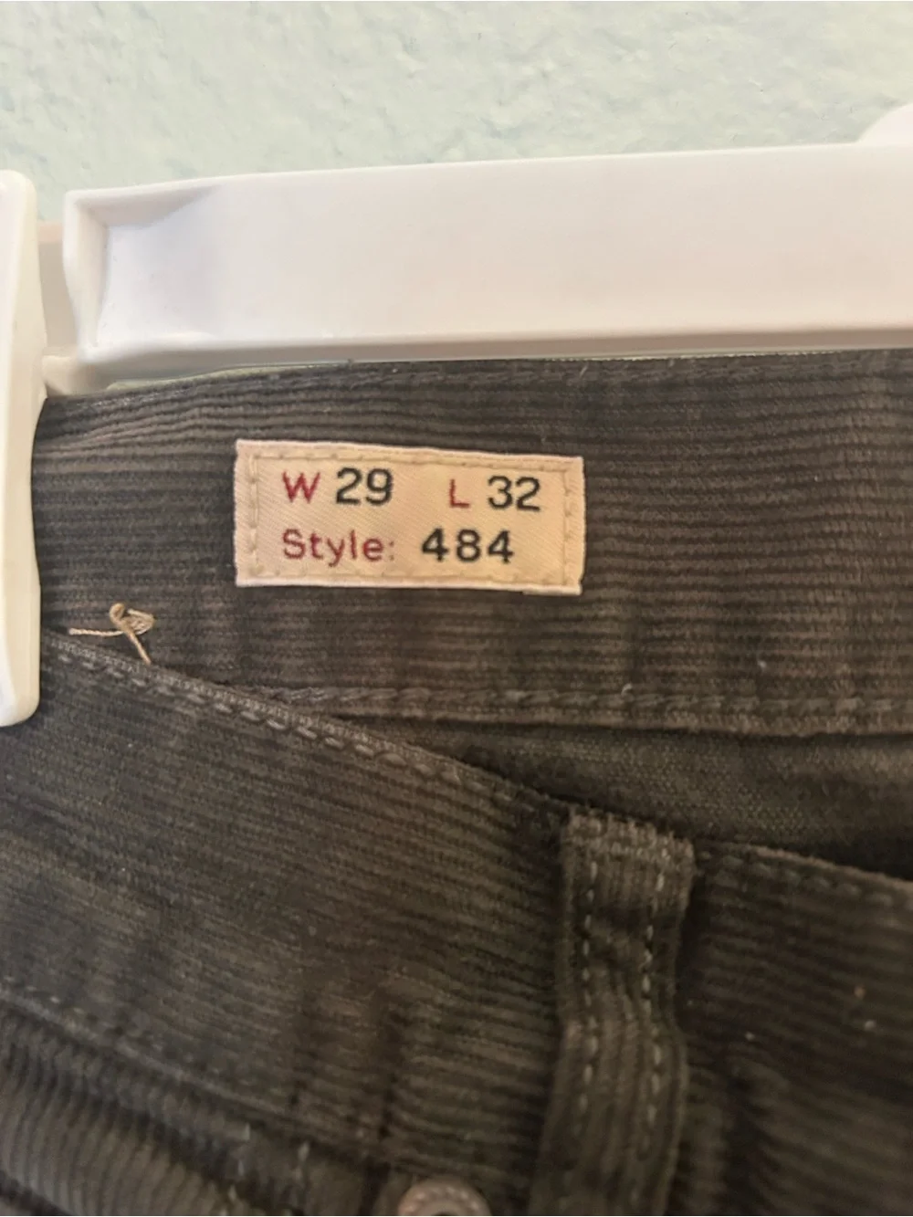 J. Crew 484 Slim Fit Pants Gray Corduroy Men's W29